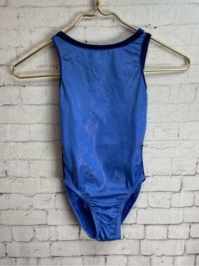 GK child’s large blue leotard gymnastics